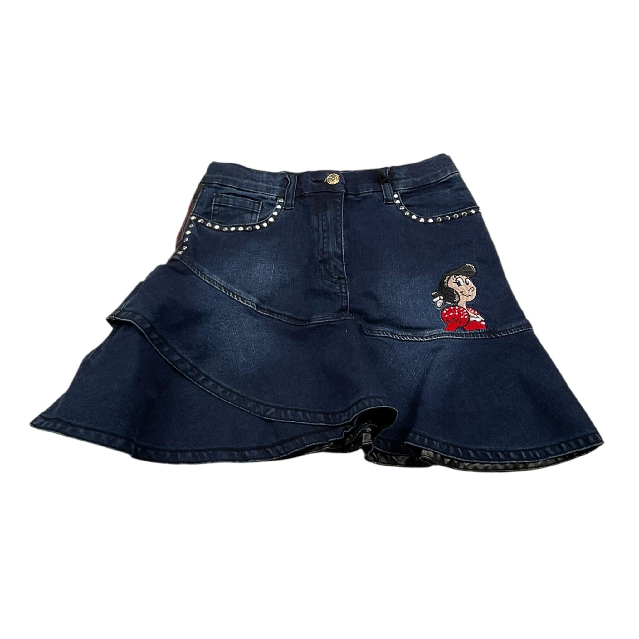 MONNALISA gonna in denim tinta unita Blu per Bambina 196702RA BLU MONNALISA