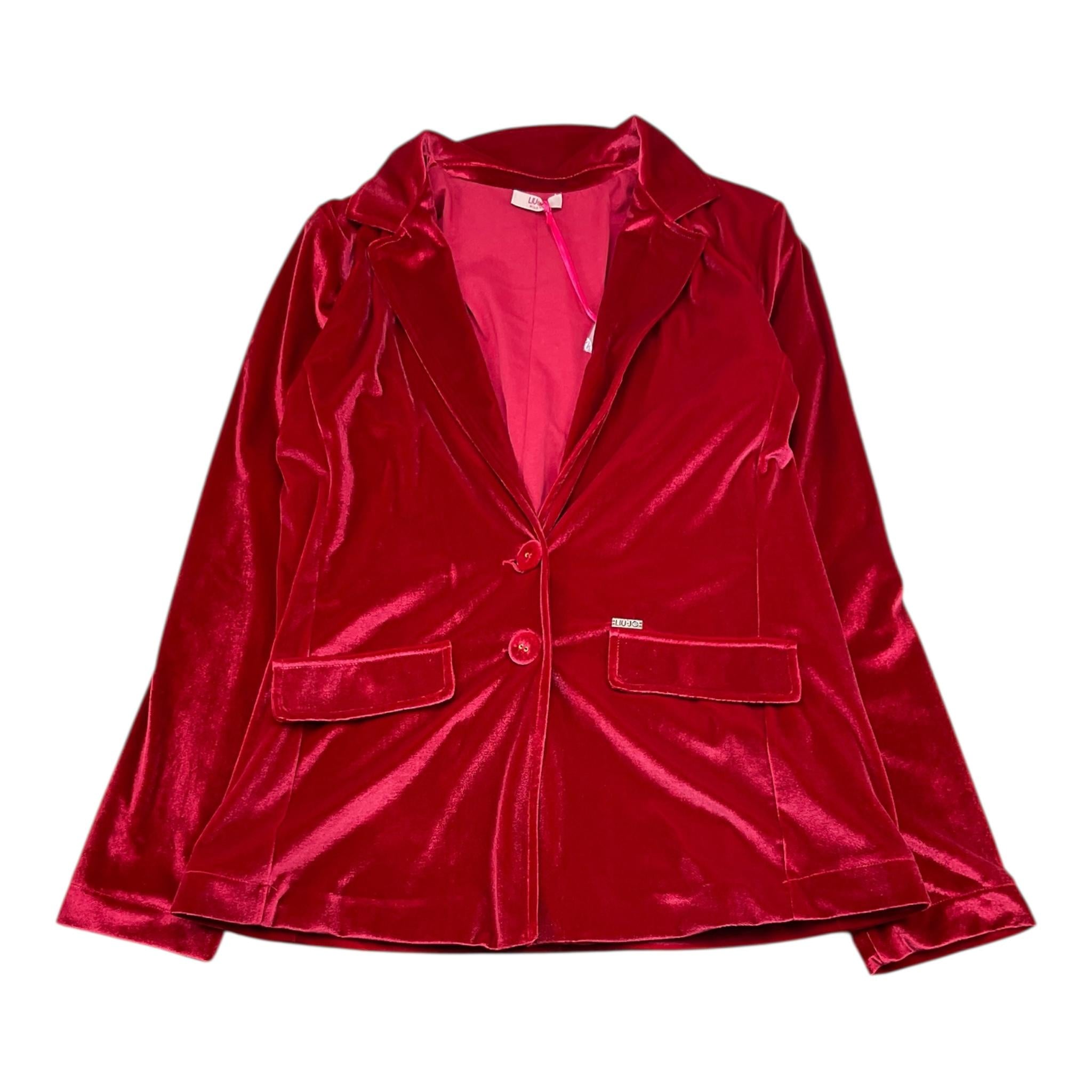 LIU JO giacca tinta unita in velluto Rosso per Bambina GF3162 ROSSO LIU JO