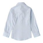SARABANDA camicia tinta unita con stampa pois Azzurro per Neonato A124 AZZURRO SARABANDA
