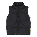 STONE ISLAND giubbino smanicato tinta unita con zip Nero per Bambino 8116G0123 NERO STONE ISLAND