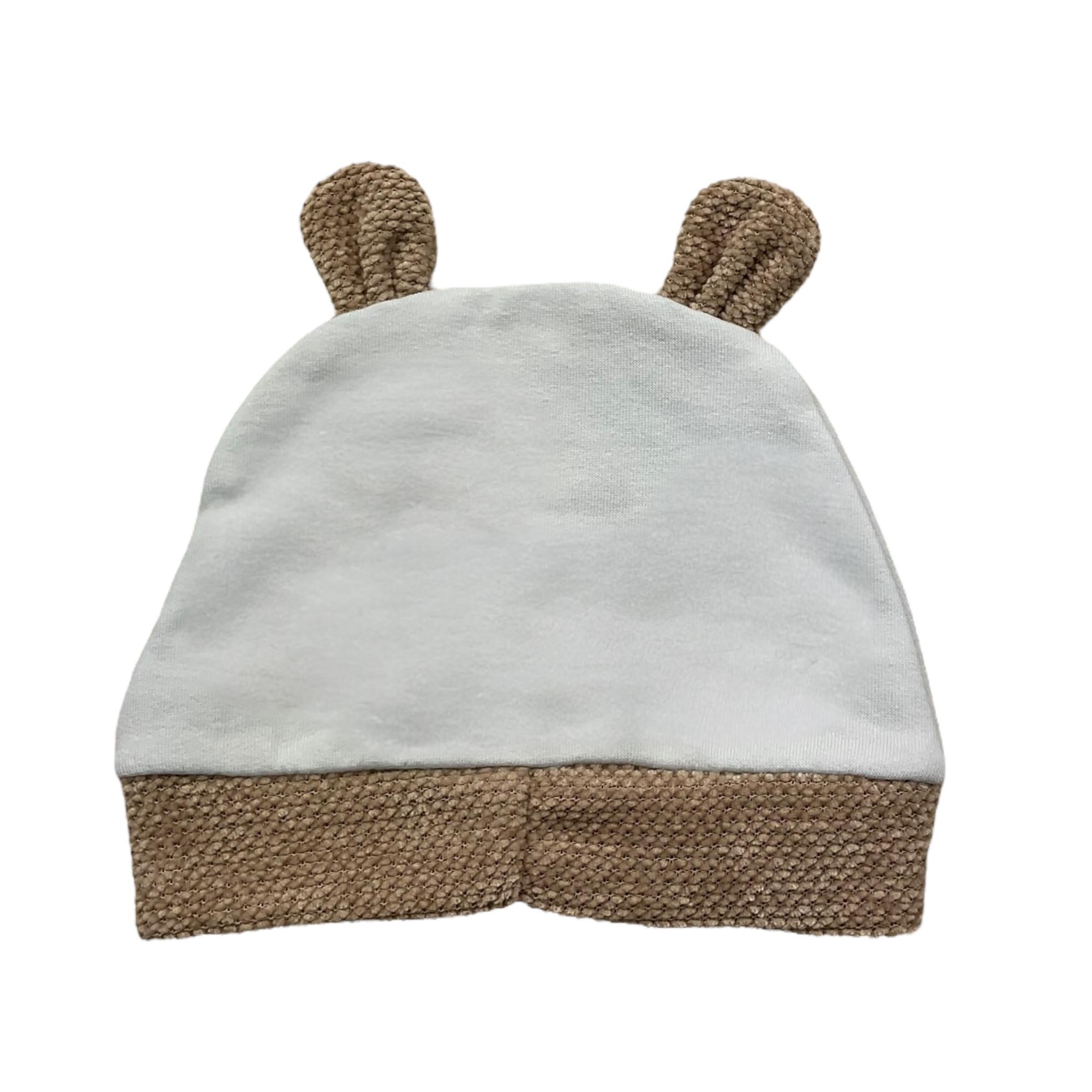 NINNAOH cappello tinta unita con orecchie Azzurro per Neonato I23217 AZZURRO NINNAOH