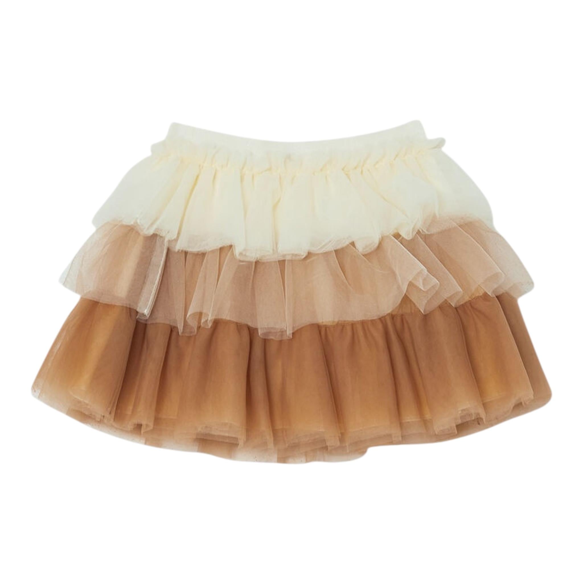 LIU JO gonna tricolore con tulle Panna per Bambina KF4047 PANNA LIU JO