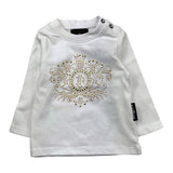 JOHN RICHMOND shirt girocollo tinta unita con stampa Bianco per Neonata RIA25073TS BIANCO JOHN RICHMOND