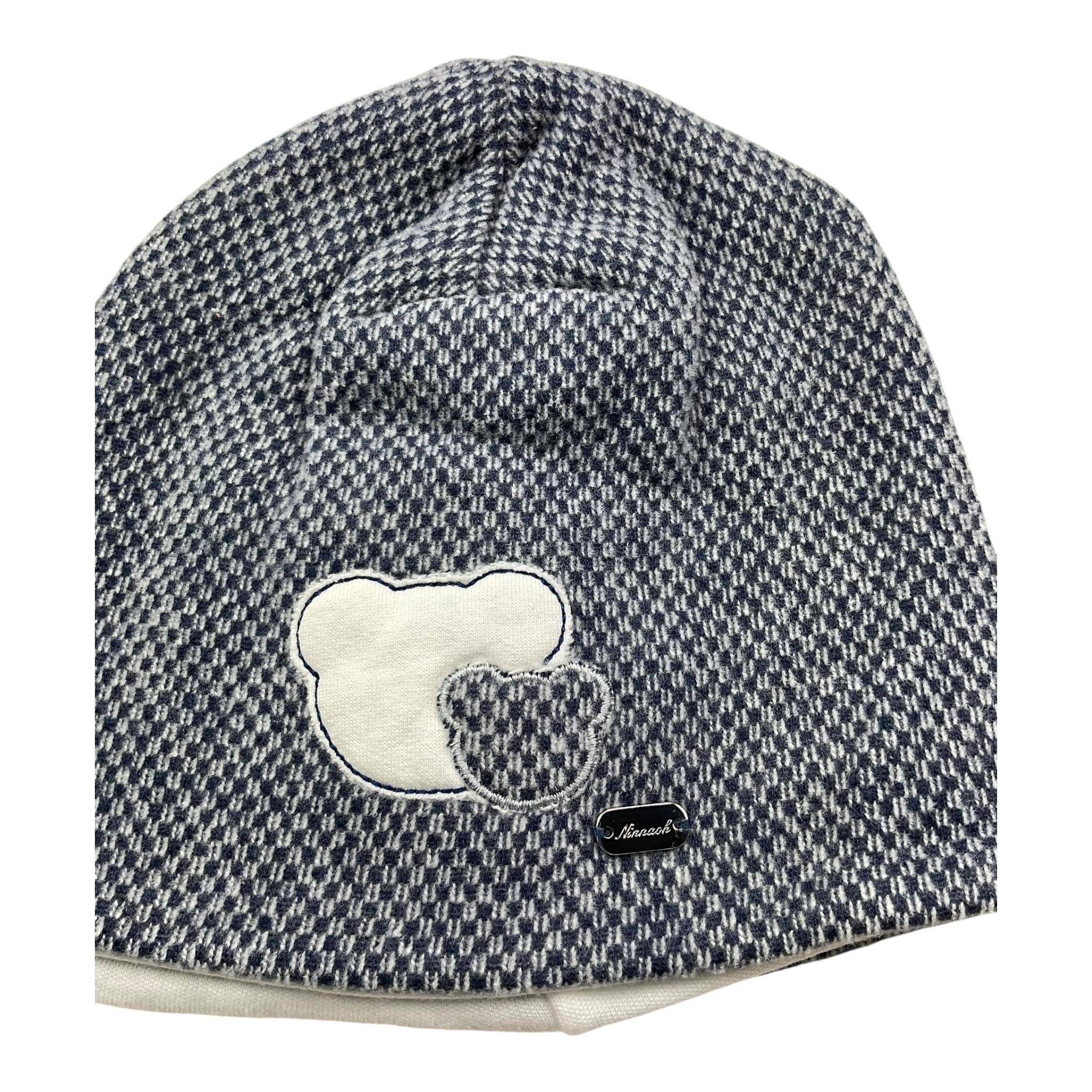 NINNAOH cappello tinta unita con microfantasia Blu per Neonato I21205 BLU NINNAOH