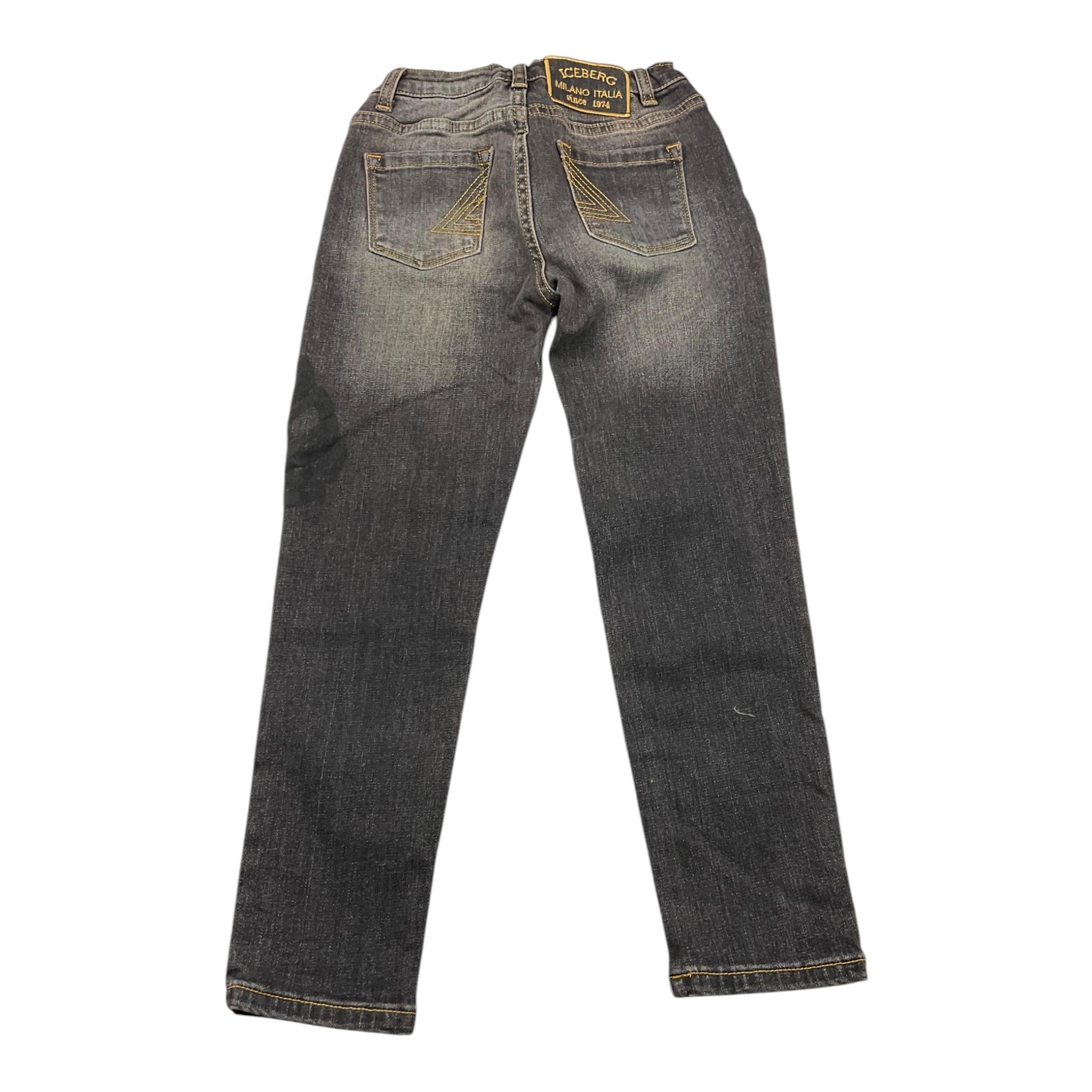 ICEBERG jeans tinta unita con girovita regolabile Nero per Bambino PTICE5315B NERO ICEBERG