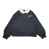 LES COYOTES DE PARIS felpa tinta unita con colletto Nero per Bambina 12221150 NERO LES COYOTES DE PARIS