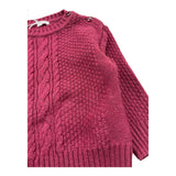 LE BEBE' maglia girocollo tinta unita con trecce Bordeaux per Neonato LBB5142 BORDEAUX LE BEBE'