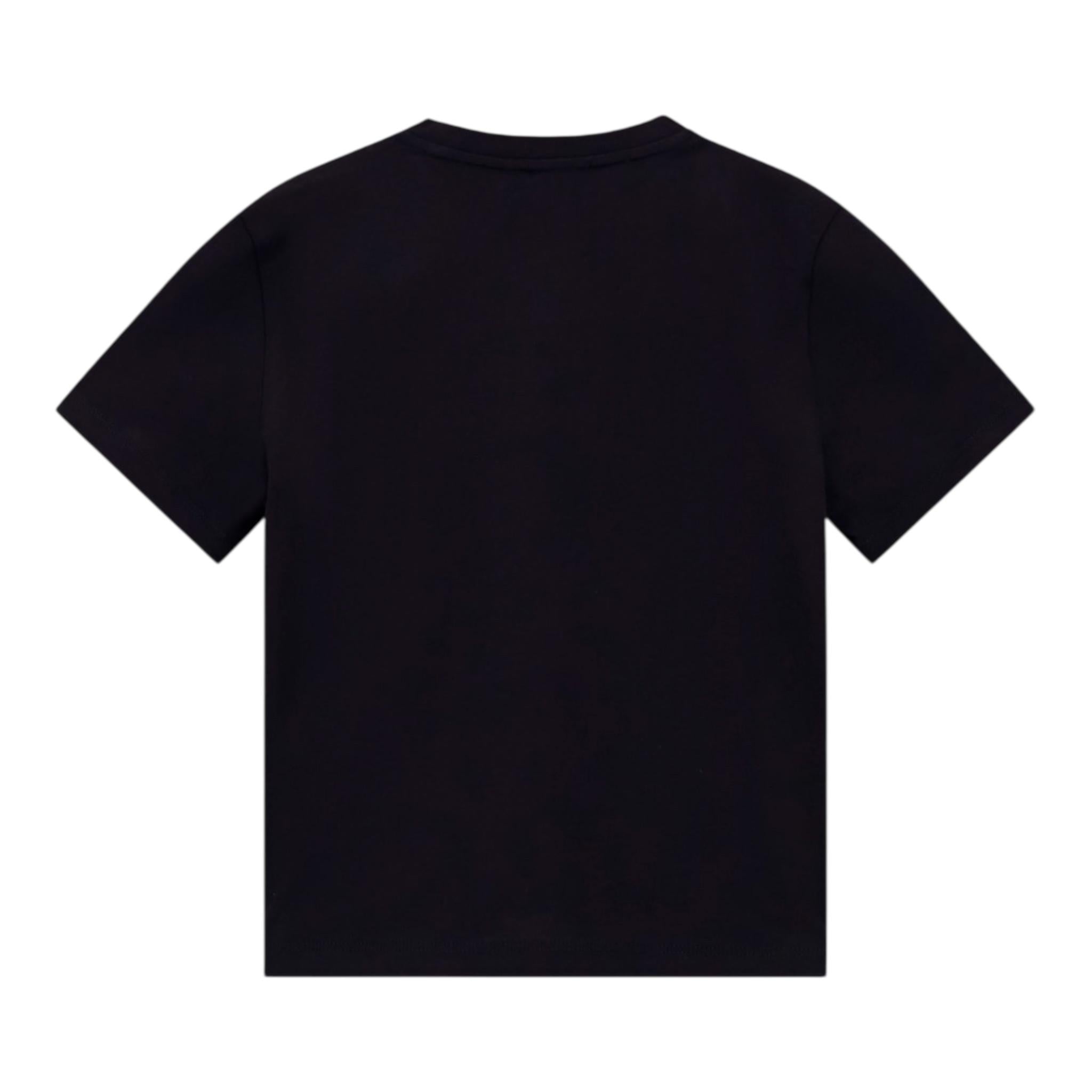 EMPORIO ARMANI t-shirt girocollo tinta unita con stampa Nero per Bambino 8NBT51 NERO EMPORIO ARMANI