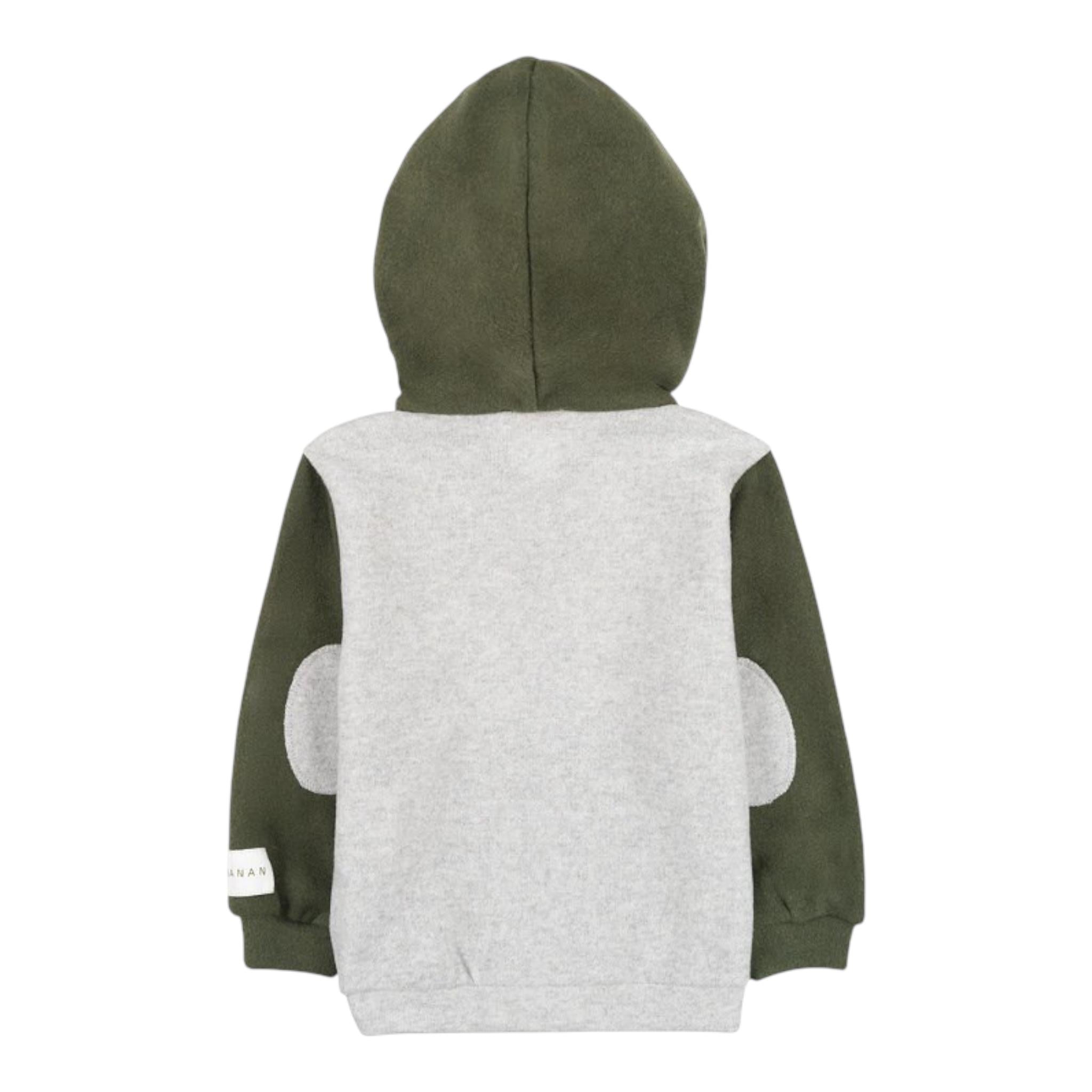 NANAN felpa cn zip e cappuccio con maniche in contrasto Grigio per Bambino I2428012VJ GRIGIO NANAN