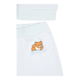 MOSCHINO completo 2 pezzi felpa-pantalone tinta unita Azzurro per Neonato MMK04 AZZURRO MOSCHINO