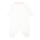 MONNALISA set tutina tinta unita con stampa-cappello-bavetta Bianco per Neonata 35D500 BIANCO MONNALISA