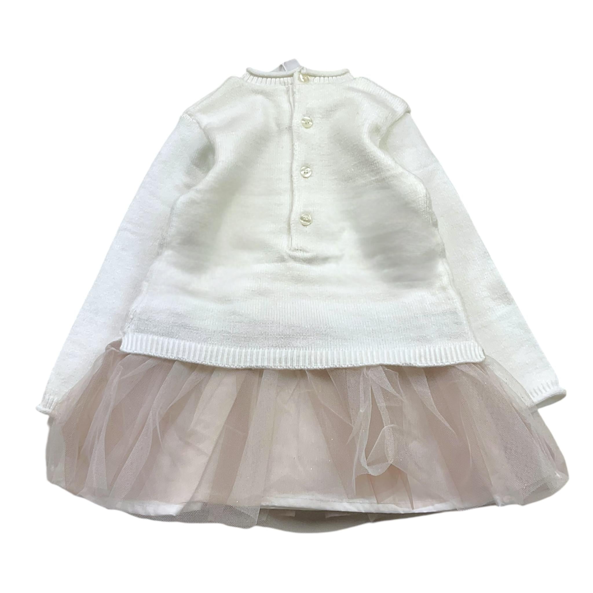 MAYORAL abito tinta unita con tulle Bianco per Neonata 2811 BIANCO MAYORAL