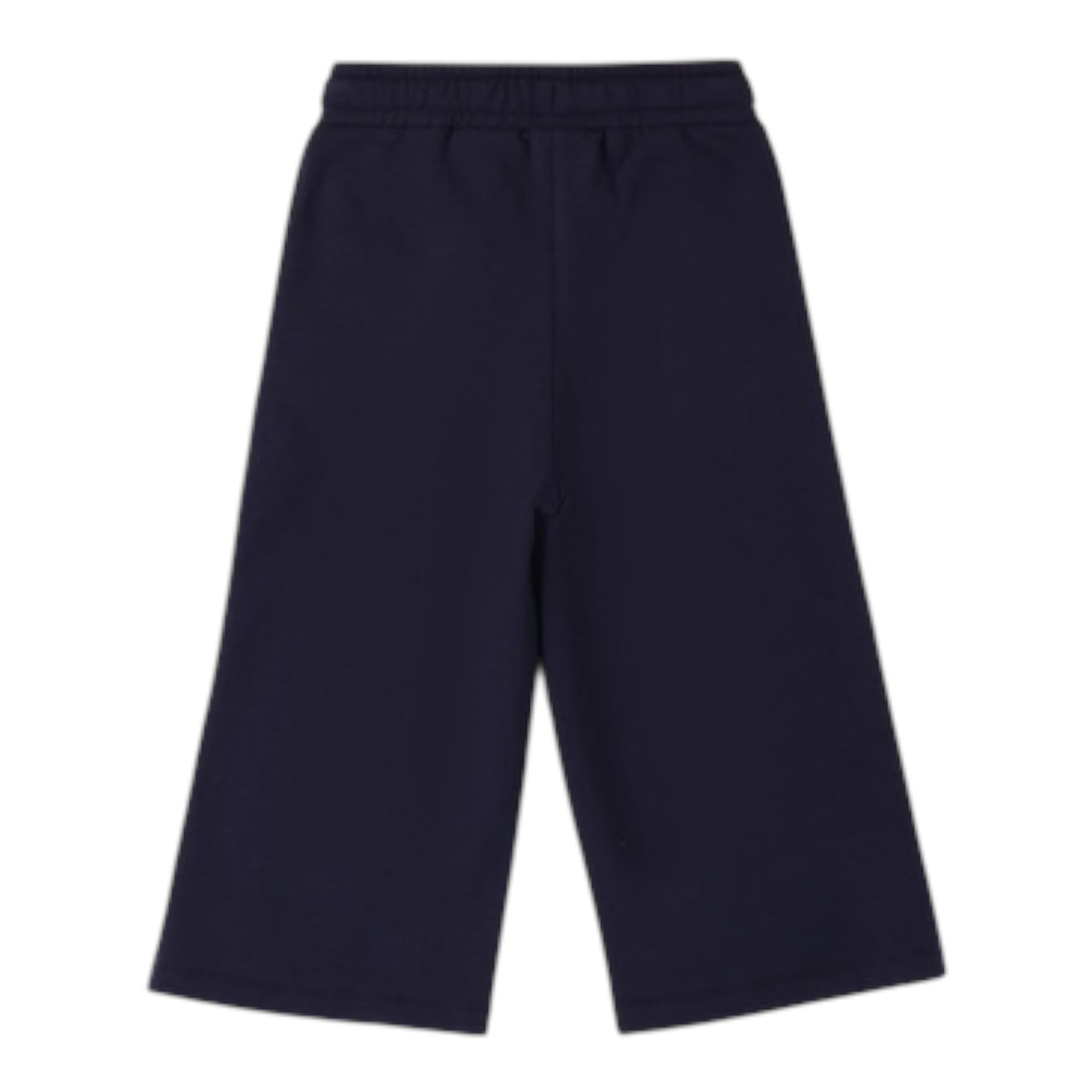 SARABANDA pantalone modello a palazzo tinta unita con elastico in vita Blu per Bambina 0A321 BLU SARABANDA