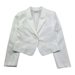 Patrizia Pepe Giacca Tinta Unita Modello Crop per Bambina 7S0277 BIANCO PATRIZIA PEPE 