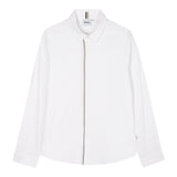Boss Camicia Manica Lunga Tinta Unita con Logo per Bambino J52010 BIANCO BOSS 