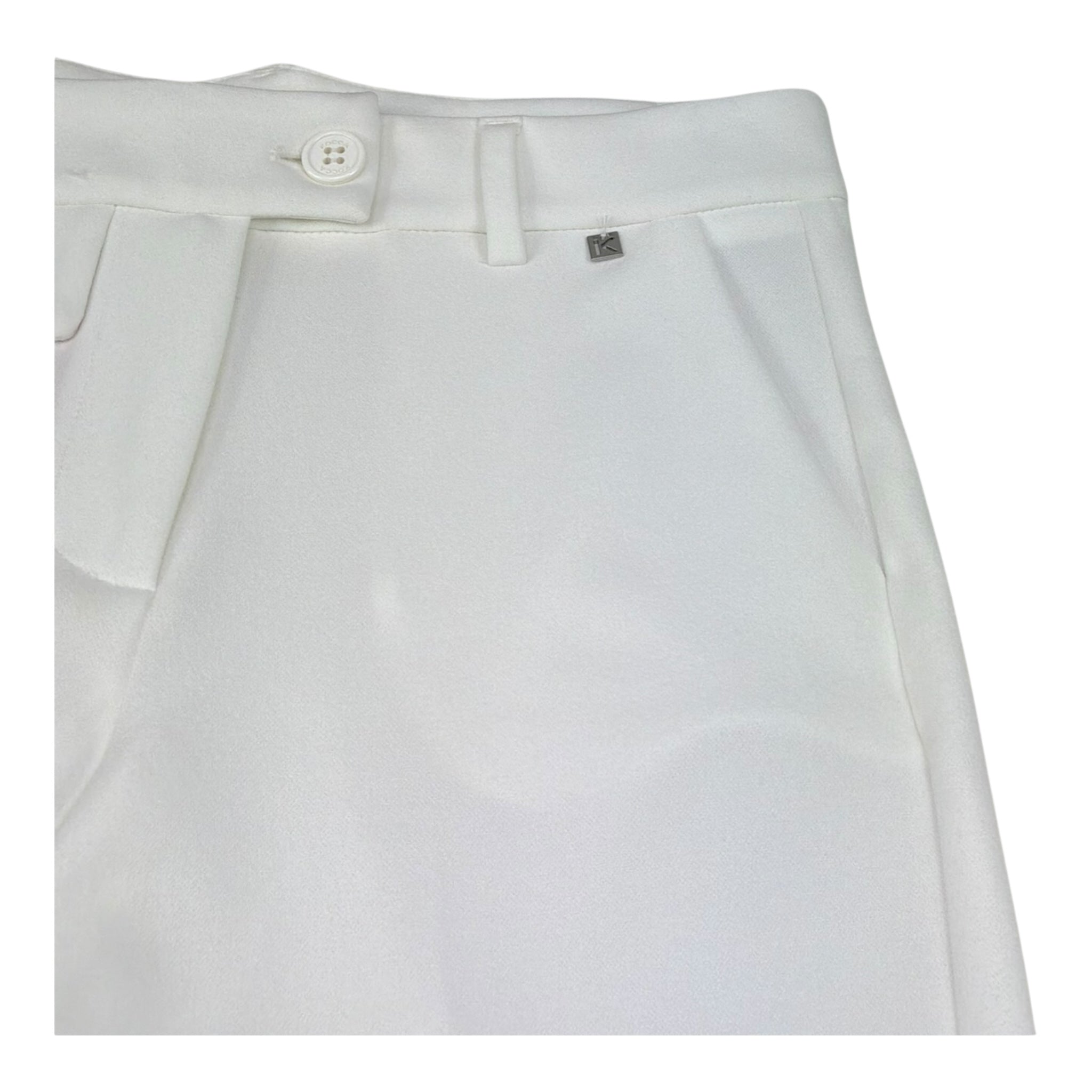 Kocca Pantalone Modello Zampa Tinta Unita per Bambina SHARIL BIANCO Kocca 