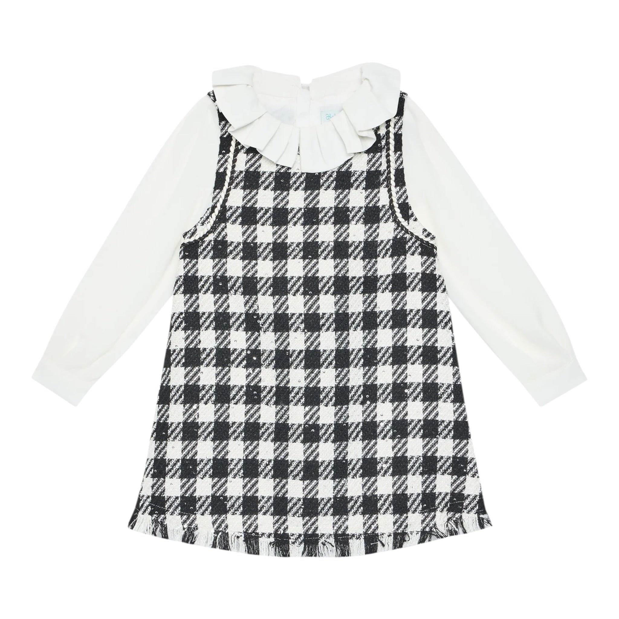 Abel & Lula Abito Giromanica con Camicia Nero per Bambina 5526 NERO ABEL & LULA 
