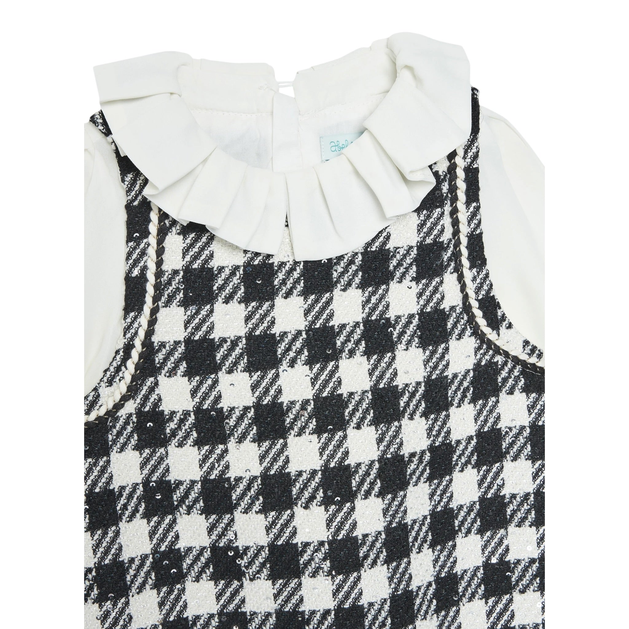 Abel & Lula Abito Giromanica con Camicia Nero per Bambina 5526 NERO ABEL & LULA 