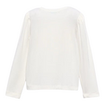 Abel & Lula Shirt Girocollo tinta unita con Applicazioni Panna per Bambina 5608 PANNA ABEL & LULA 