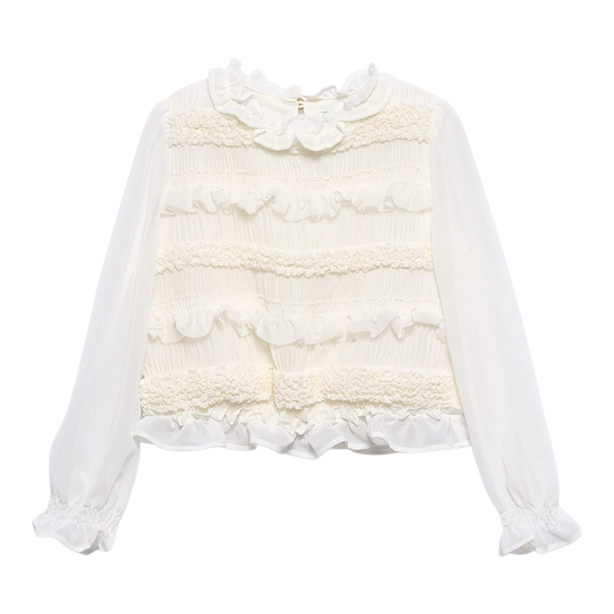 Abel & Lula Camicia Manica Lunga tinta unita Panna per Bambina 5614 PANNA ABEL & LULA 