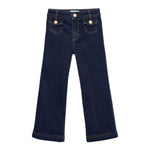 Abel & Lula Jeans tinta unita Modello Zampa Blu per Bambina 5722 BLU ABEL & LULA 