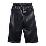 Abel & Lula Pantalone Palazzo tinta unita In Ecopelle Nero per Bambina 5726 NERO ABEL & LULA 