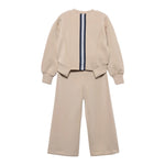 Abel & Lula Completo 2 Pezzi Feloa-Pantalone tinta unita Beige per Bambina 5730X BEIGE ABEL & LULA 