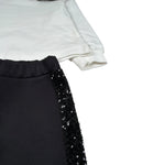Abel & Lula Completo 2 Pezzi Felpa-Pantalone Bianco/Nero per Bambina FL6823 BIANCO/NERO ABEL & LULA 