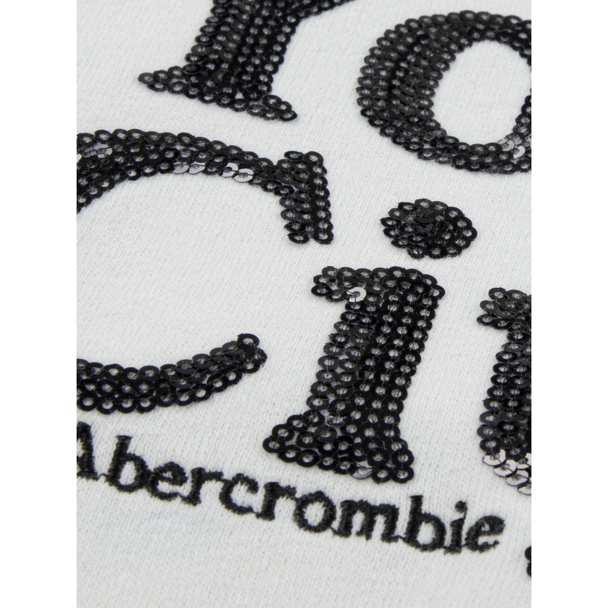 Abercrombie Kids Felpa tinta unita con Cappuccio E Paillettes Panna per Bambina 43AH82 PANNA ABERCROMBIE KIDS 