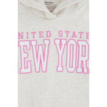 Abercrombie Kids Felpa tinta unita con Cappuccio E Stampa Beige per Bambina 43AJ87 BEIGE ABERCROMBIE KIDS 