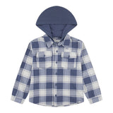 Abercrombie Kids Camicia Bicolore con Fantasia A Quadri E Cappuccio Blu per Bambino 93AF72 BLU ABERCROMBIE KIDS 
