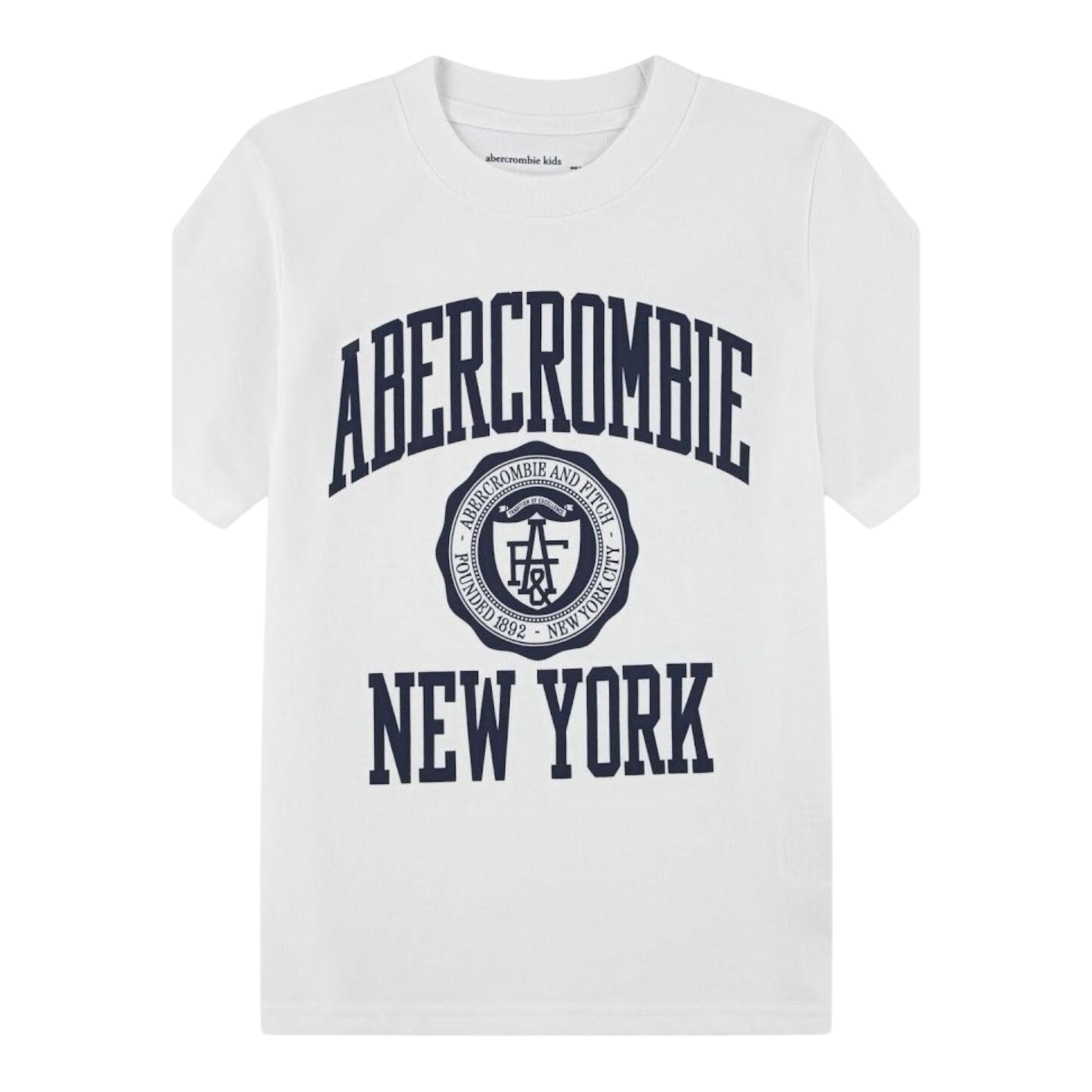 Abercrombie Kids T-Shirt tinta unita con Stampa Bianco per Bambino 93AJ92 BIANCO ABERCROMBIE KIDS 