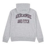 Abercrombie Kids Felpa tinta unita con Cappuccio E Stampa Grigio per Bambino 93AK060 GRIGIO ABERCROMBIE KIDS 