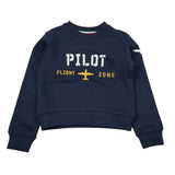 Aeronautica Militare Felpa tinta unita con Stampa Blu per Neonato 242FE0002AJRF758N BLU AERONAUTICA MILITARE 