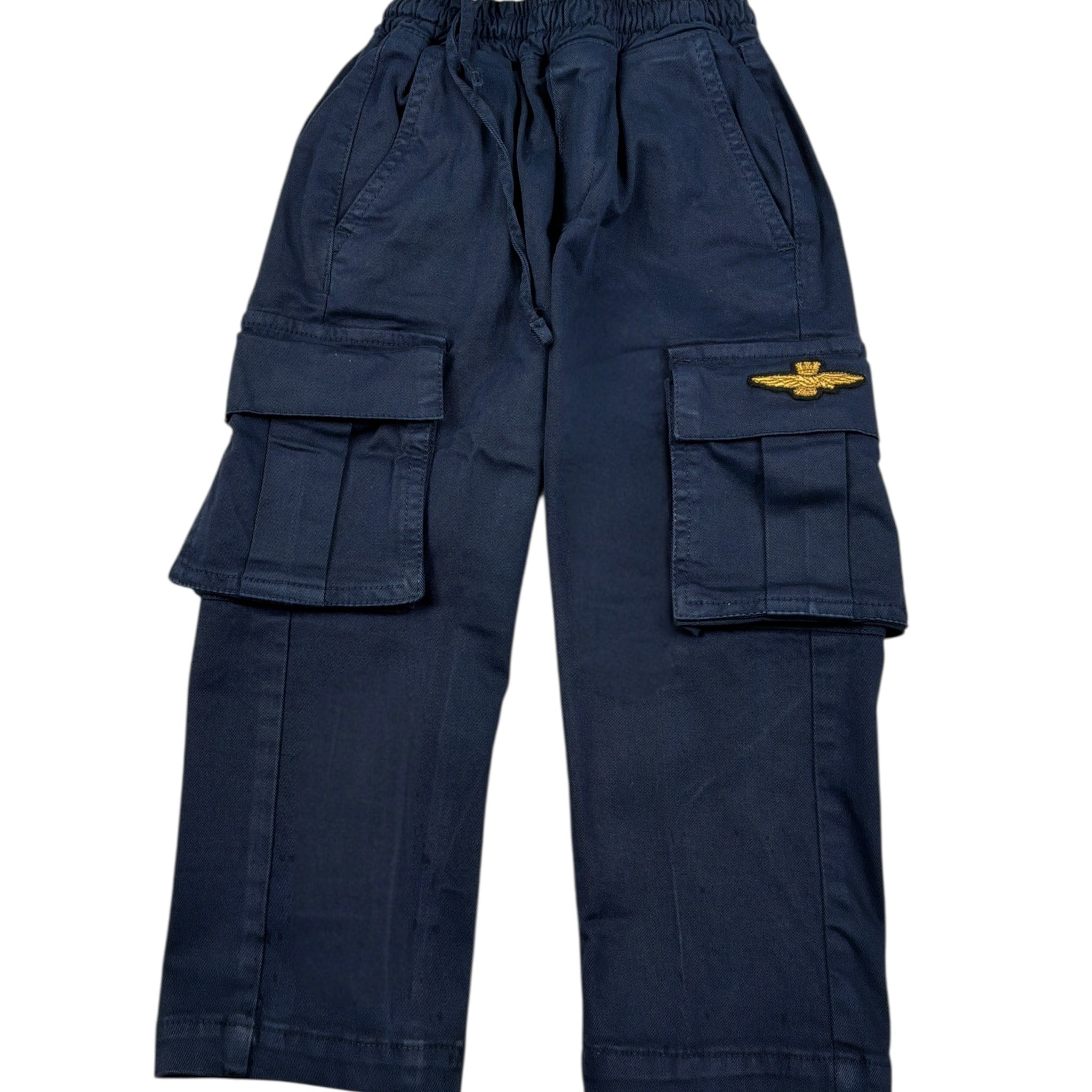 Aeronautica Militare Pantalone tinta unita con Tasconi Blu per Neonato 242PA0001AIRCT3447N BLU AERONAUTICA MILITARE 