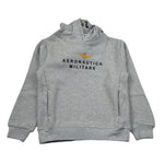 Aeronautica Militare Felpa Chiusa con Cappuccio tinta unita Grigio per Neonato 252FE0046A GRIGIO AERONAUTICA MILITARE 