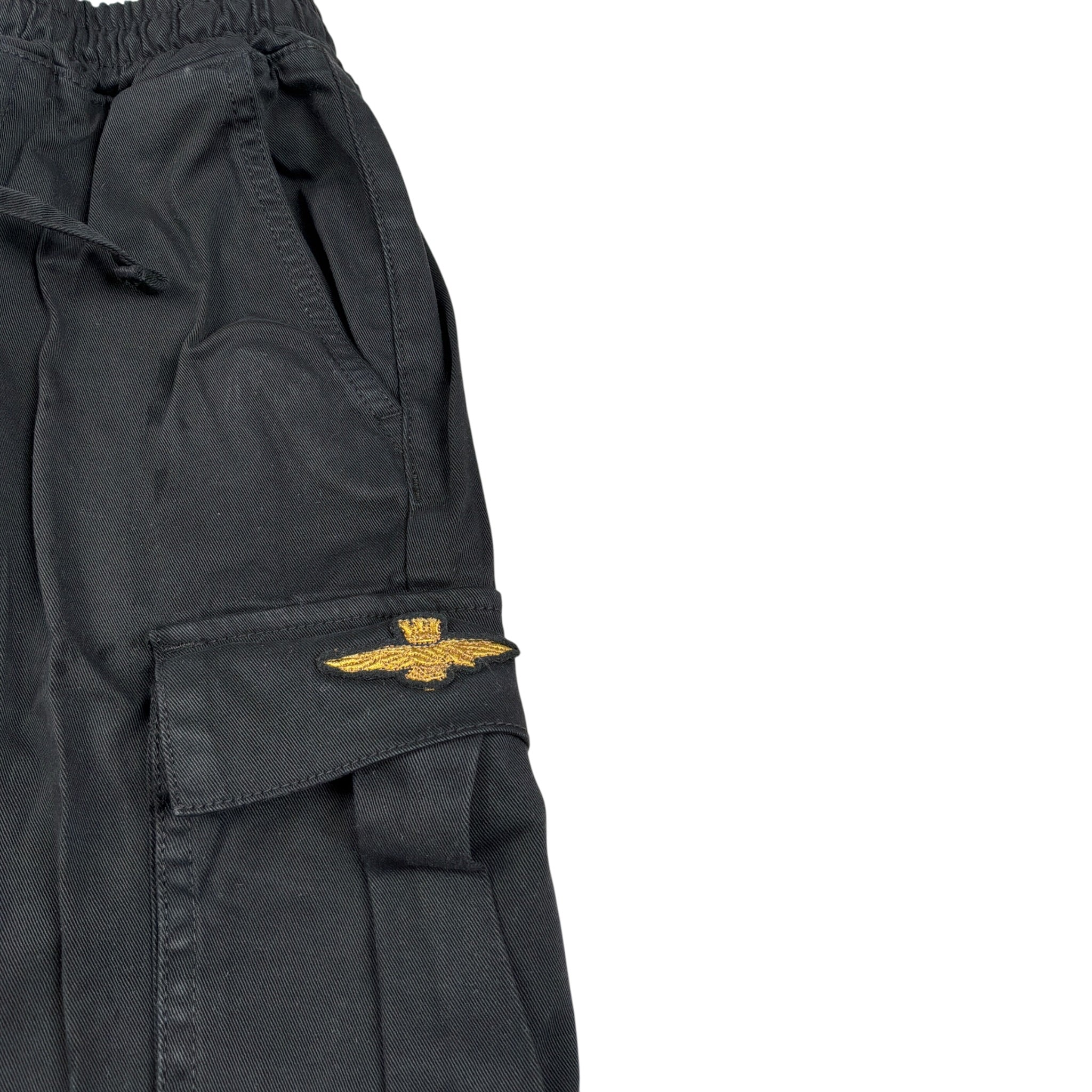 Aeronautica Militare Pantalone tinta unita con Elastico In Vita Nero per Neonato 252PA0001AN NERO AERONAUTICA MILITARE 