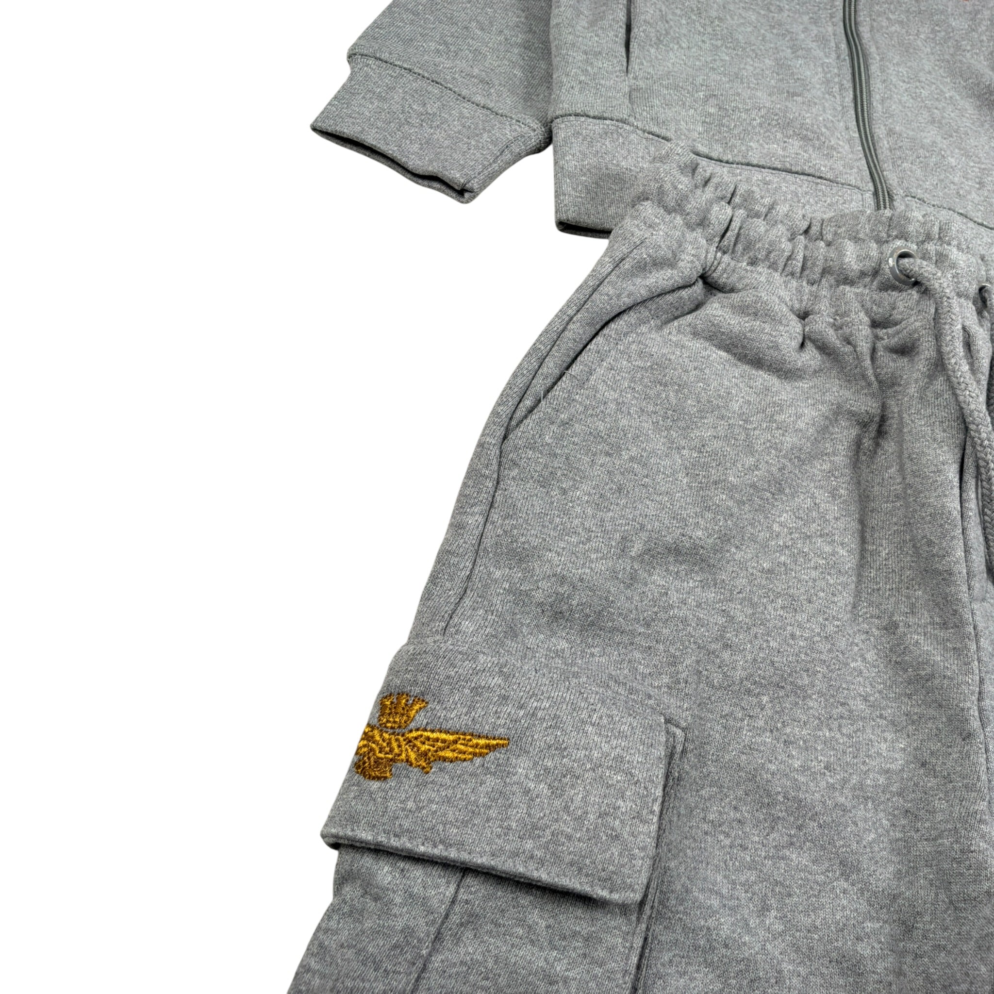 Aeronautica Militare Completo 2 Pezzi Felpa-Pantalone tinta unita Grigio per Bambino 25TF0007AJ GRIGIO AERONAUTICA MILITARE 