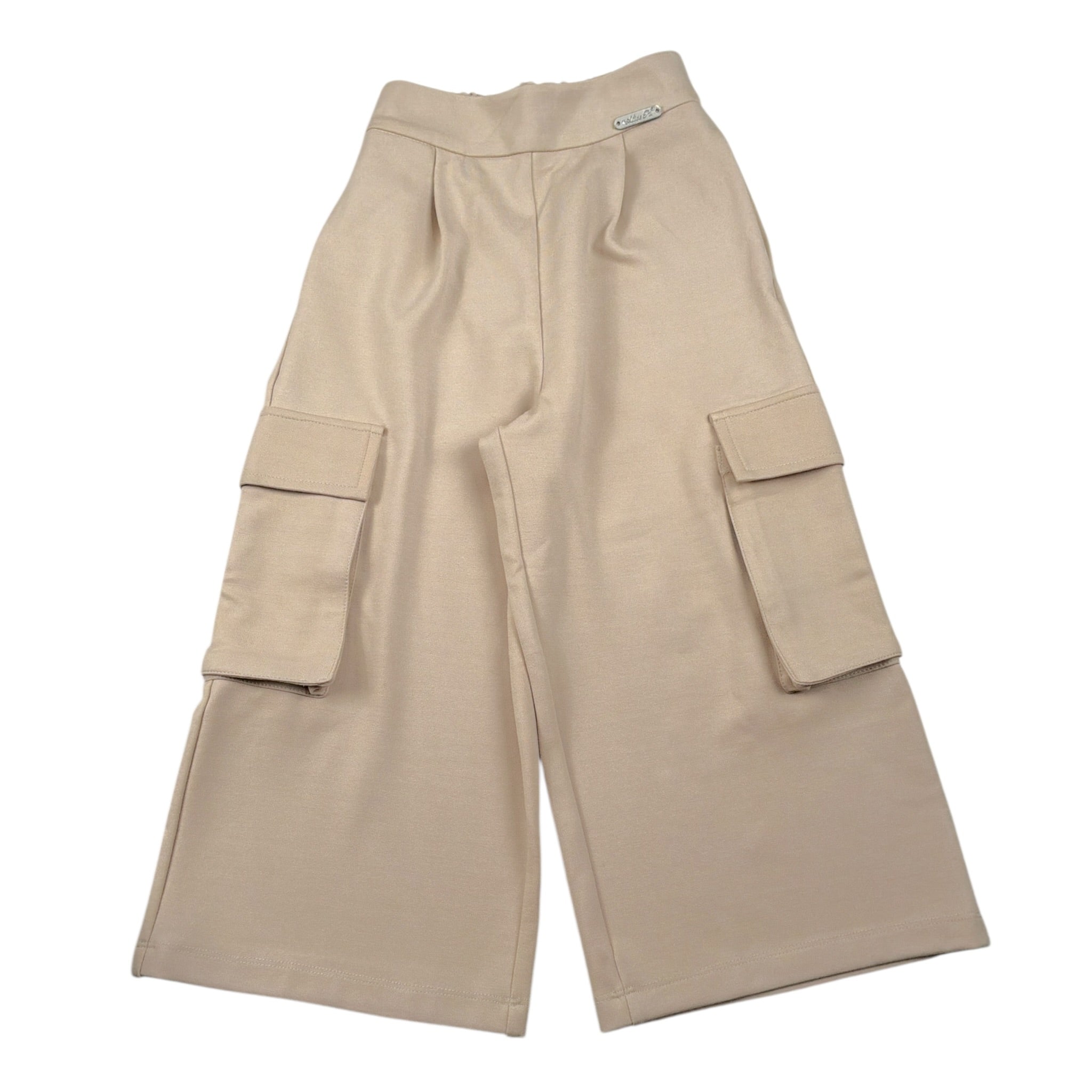 Alice Pi Pantalone tinta unita con Tasconi Beige per Neonata 2420N BEIGE ALICE PI 