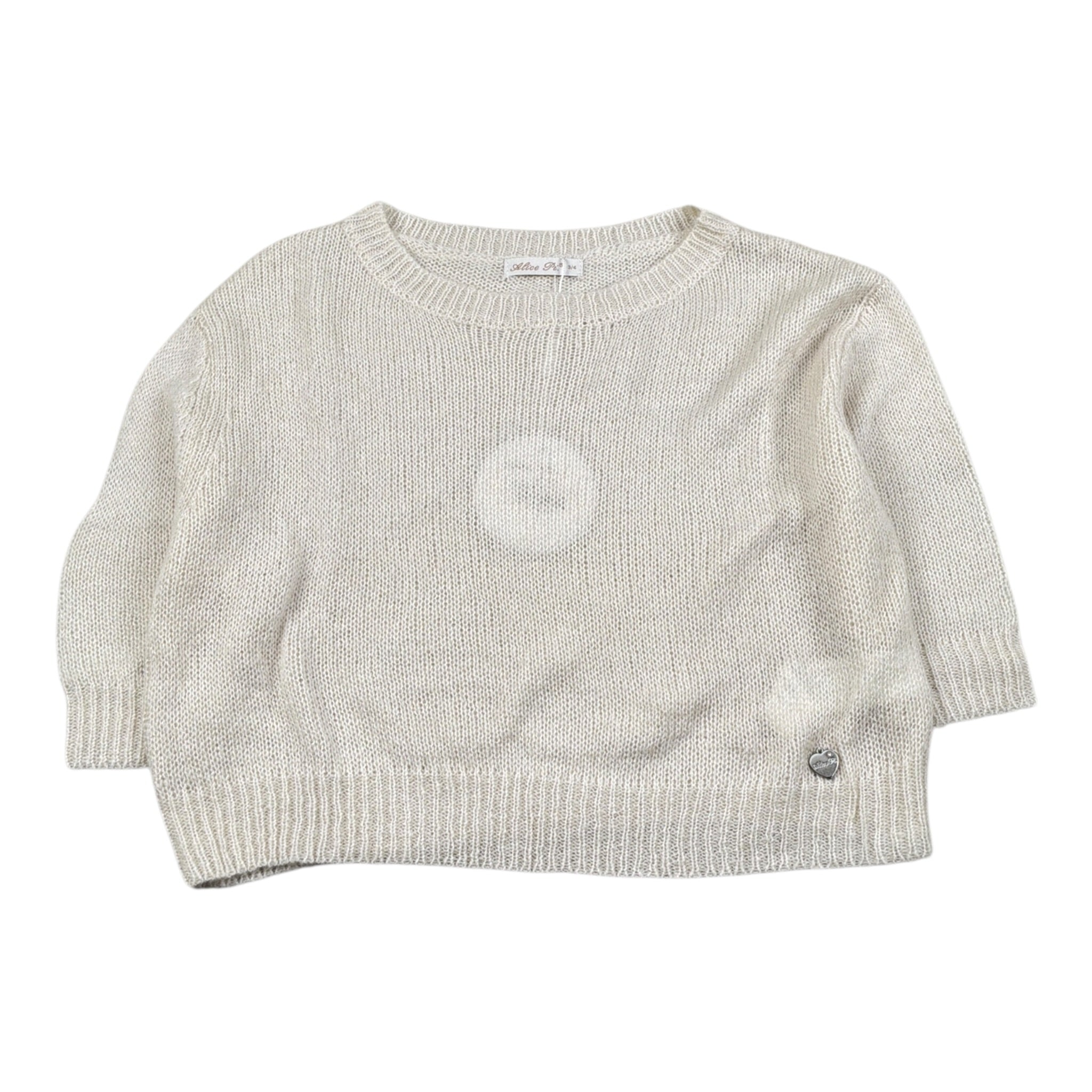 Alice Pi Maglia tinta unita Girocollo Panna per Bambina 2842J PANNA ALICE PI 