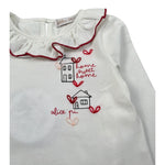 Alice Pi Shirt tinta unita con Colletto Bianco per Neonata W231601 BIANCO ALICE PI 