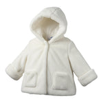 Ambaraba' Giubbino Modello Pelliccia tinta unita con Cappuccio Bianco per Neonata FF34023 BIANCO AMBARABA' 