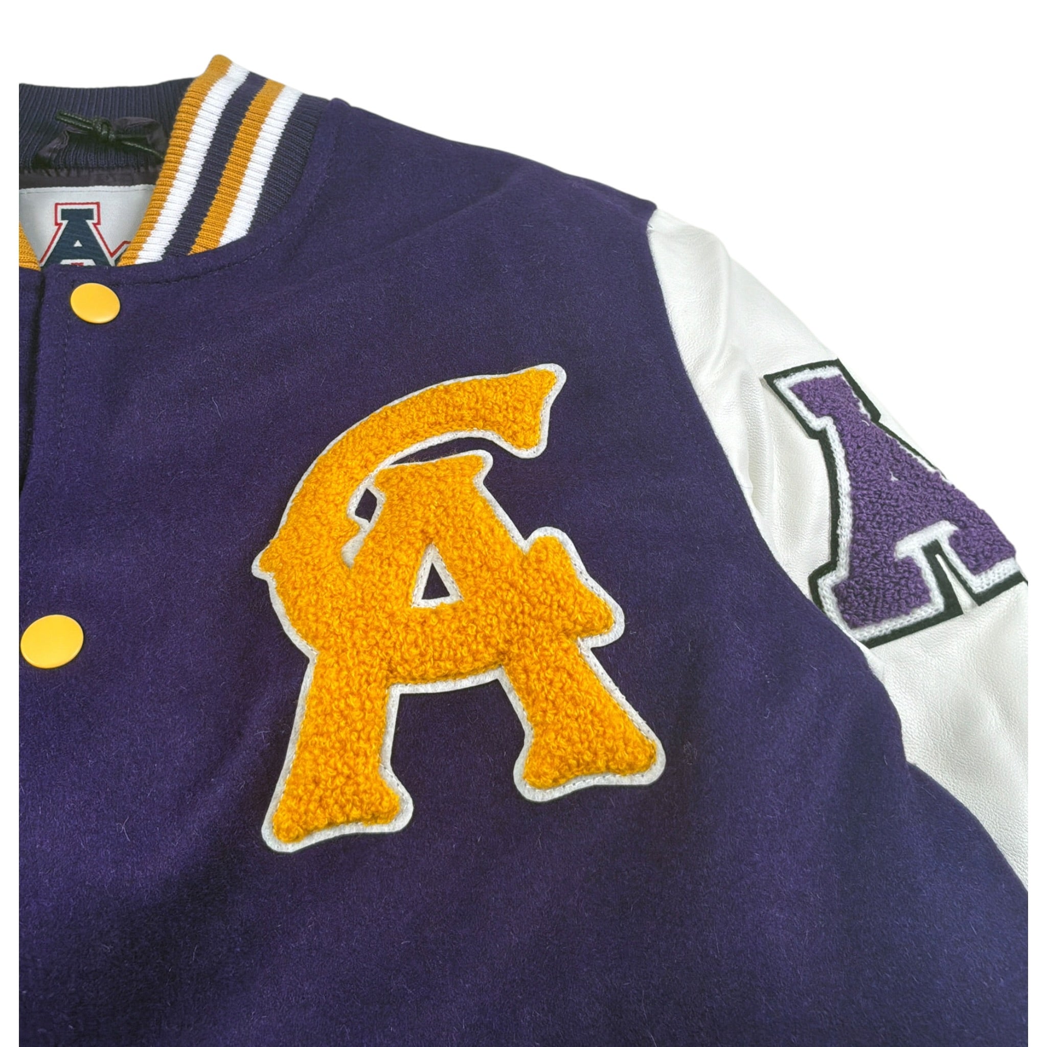 American College Giubbino College tinta unita con Maniche In Contrasto Viola per Bambino AC12J VIOLA AMERICAN COLLEGE 