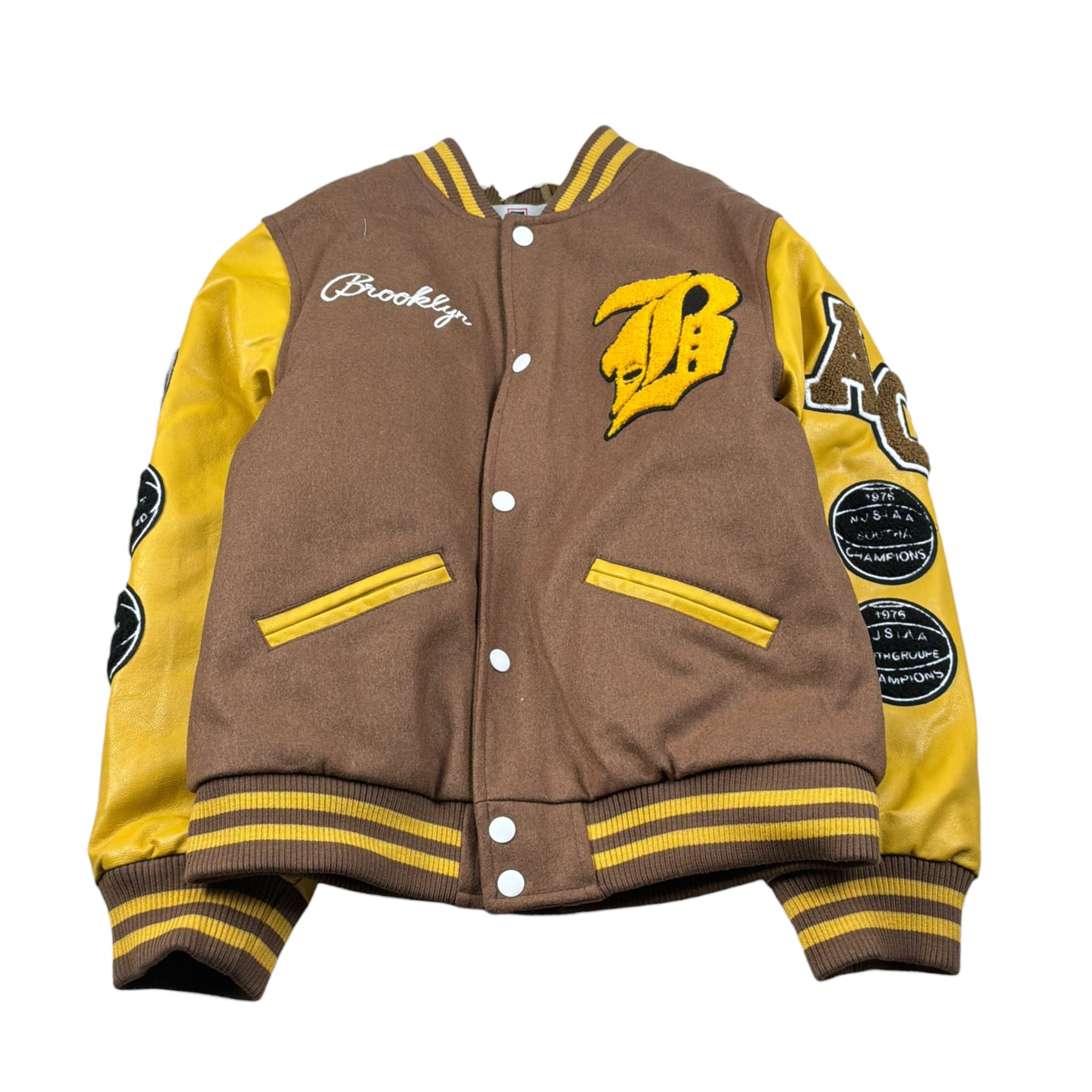 American College Giubbino College tinta unita con Maniche In Contrasto Beige per Bambino AC5J BEIGE AMERICAN COLLEGE 
