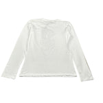 Amiuni Shirt Girocollo tinta unita con Stampa Bianco per Bambina 801025TS BIANCO AMIUNI 