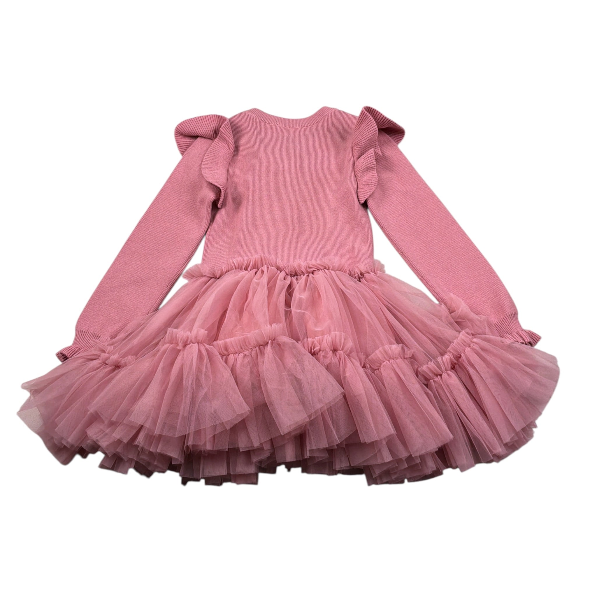 Angel'S Face Abito Manica Lunga tinta unita con Gonna Tulle Rosa per Bambina BLISS ROSA ANGEL'S FACE 