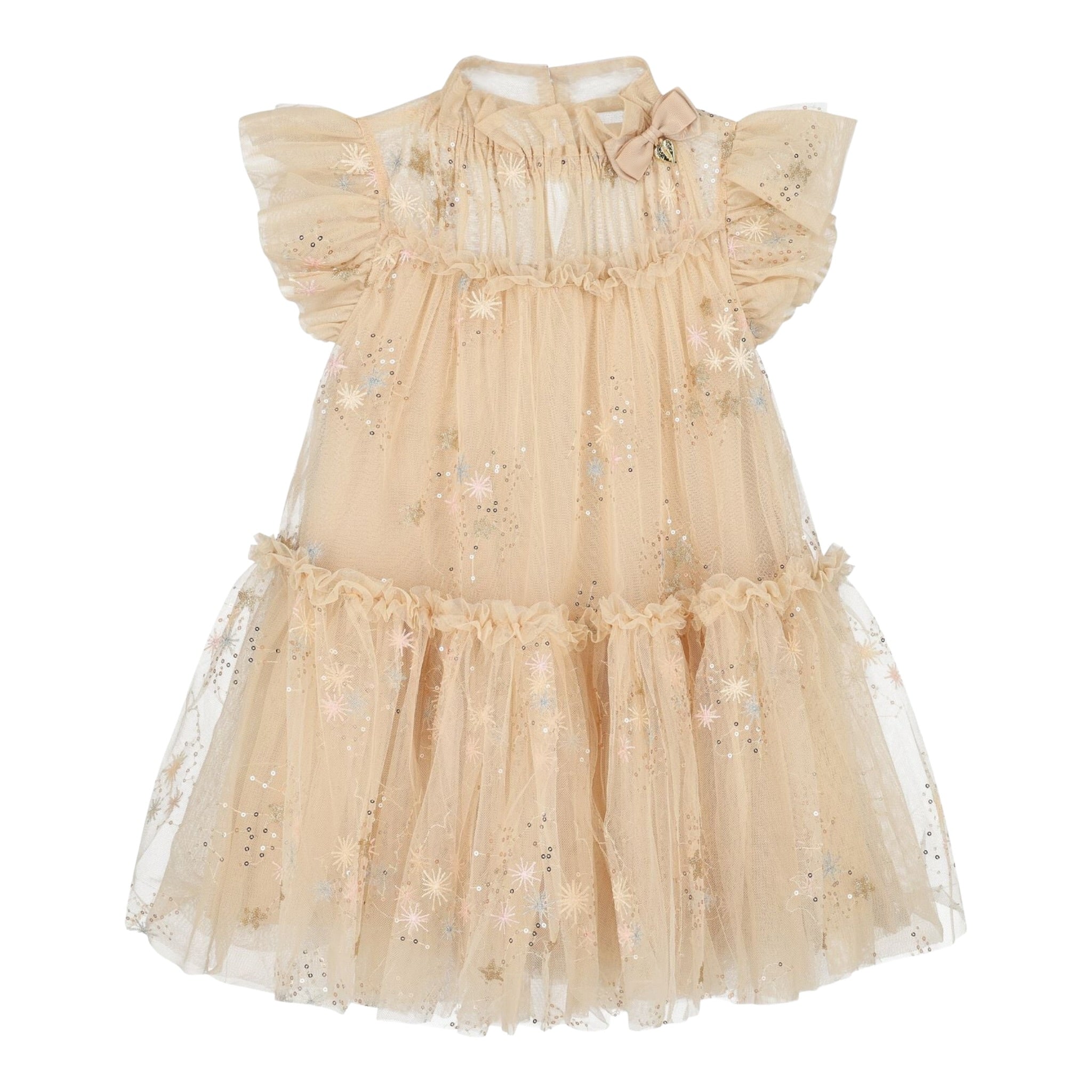 Angel'S Face Abito Cerimonia tinta unita con Paillettes Beige per Bambina GOLD BEIGE ANGEL'S FACE 
