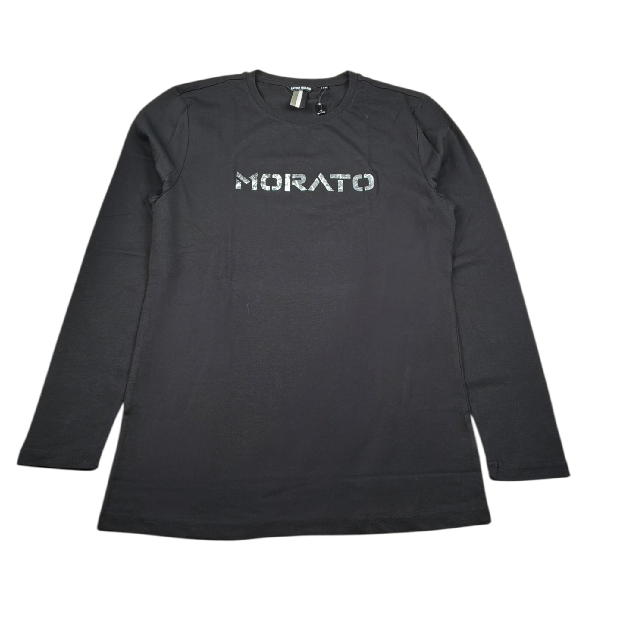 Antony Morato Shirt tinta unita con Stampa Nero per Bambino MKKL00275 NERO ANTONY MORATO 