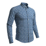 Antony Morato Camicia tinta unita con Stampa Blu per Bambino MKSL00251 BLU ANTONY MORATO 