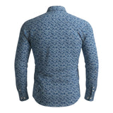 Antony Morato Camicia tinta unita con Stampa Blu per Bambino MKSL00251 BLU ANTONY MORATO 